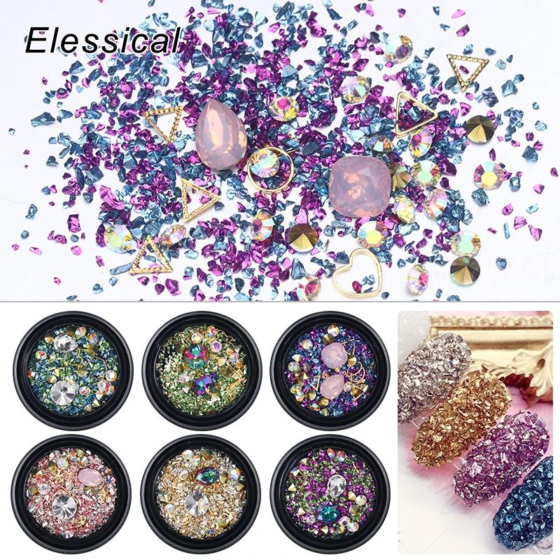 Elessical Mix Colorful Sand For Nail Decoration Opal Rhinestones AB Nail art Design irregular Rivet Manicure Nails Charm
Elessical Mix Colorful Sand For Nail Decoration Opal Rhinestones AB Nail art Design irregular Rivet Manicure Nails Charm