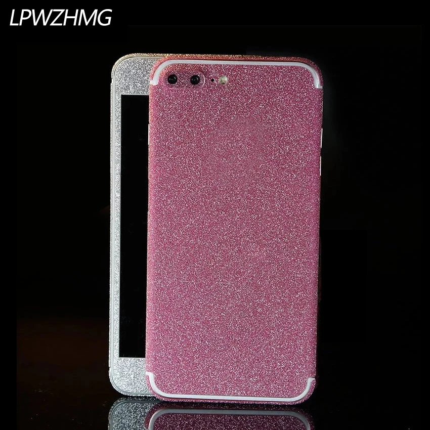 Lpwzhmg блестящие сотовый телефон протектор Стикеры Фольга спереди Плёнки для iPhone 7 6