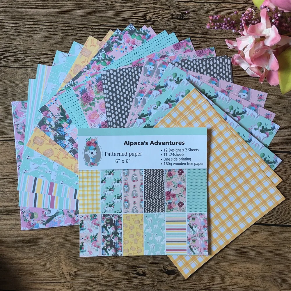 24pcs/Pack 6*6inch 15.2cm Alpaca Adventure Patterned Paper Pack for Scrapbooking DIY Happy Planner Card Making Journal Project
24pcs/Pack 6*6inch 15.2cm Alpaca Adventure Patterned Paper Pack for Scrapbooking DIY Happy Planner Card Making Journal Project