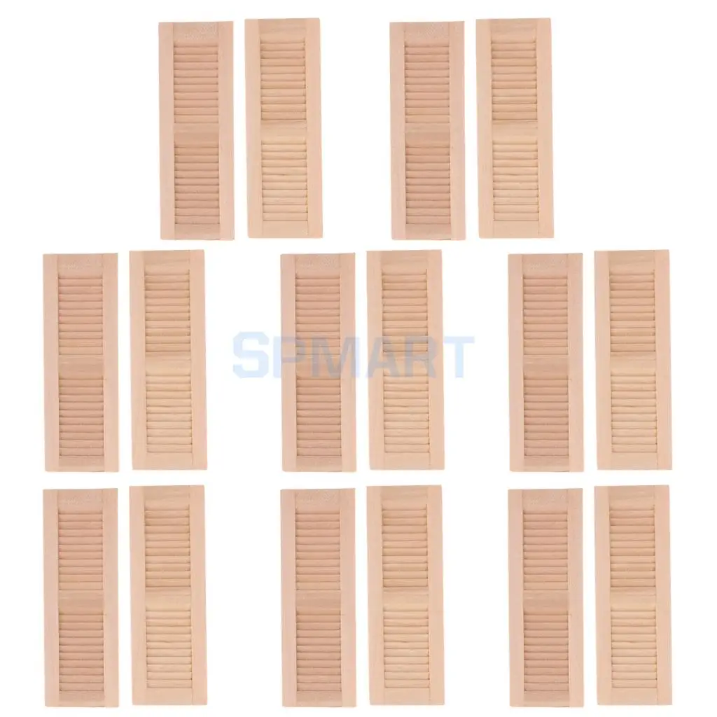 8 Pairs Unpainted 1/12 Dollhouse Miniatures Furniture Wooden Shutters Blind Window DIY Accessories Room Decor
8 Pairs Unpainted 1/12 Dollhouse Miniatures Furniture Wooden Shutters Blind Window DIY Accessories Room Decor