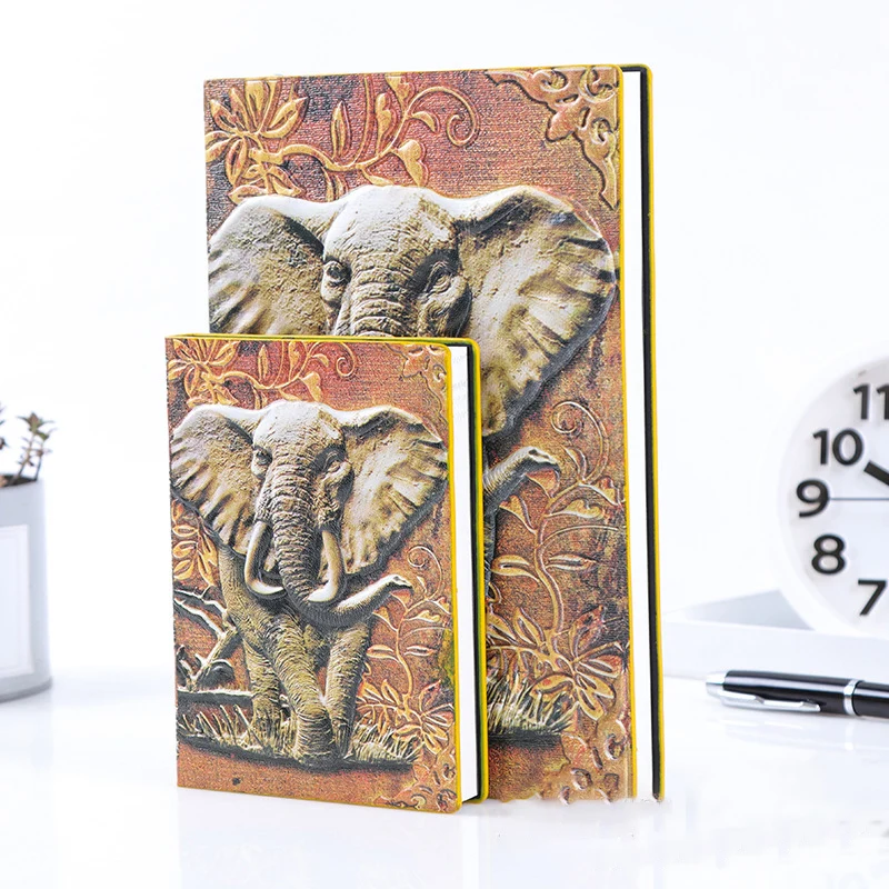 A5 retro leather notebook European elephant embossed A6 notepad For Travel Journal, business,office, school supplies
A5 retro leather notebook European elephant embossed A6 notepad For Travel Journal, business,office, school supplies