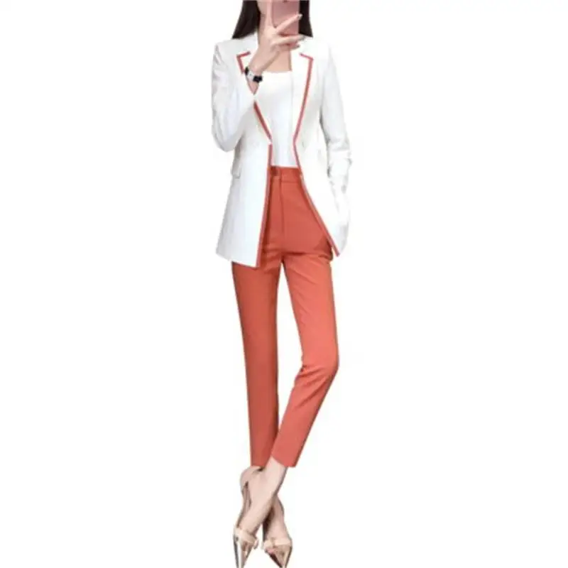 Fashion Pant Suits Female Autumn New female high-end self-cultivation temperament lapel lady small fragrance suit two-piece
Fashion Pant Suits Female Autumn New female high-end self-cultivation temperament lapel lady small fragrance suit two-piece