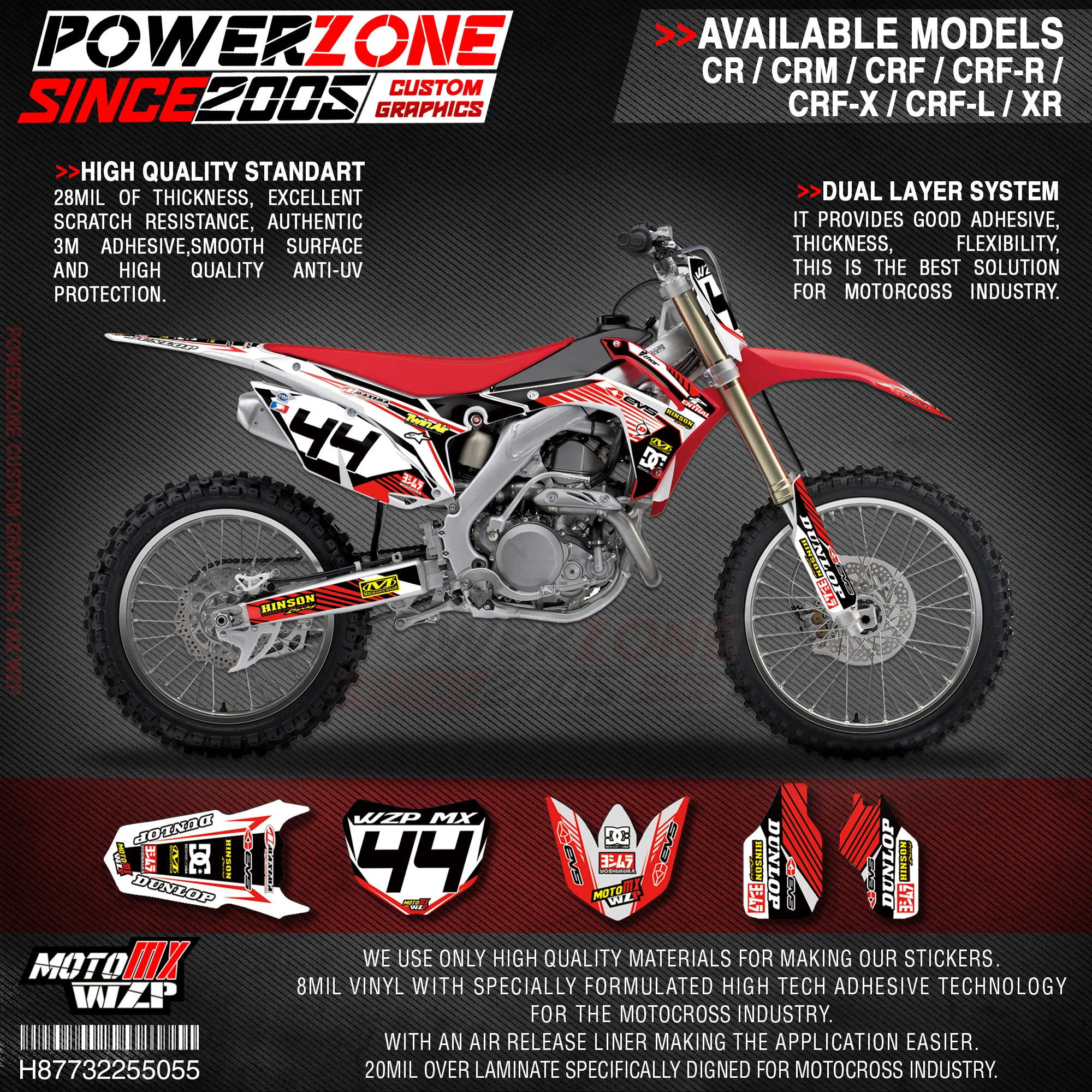 PowerZone Custom Team Graphics Backgrounds Decals 3M Stickers Kit For HONDA CRF250R 2010-2013 CRF450R 2009-2012 055
PowerZone Custom Team Graphics Backgrounds Decals 3M Stickers Kit For HONDA CRF250R 2010-2013 CRF450R 2009-2012 055