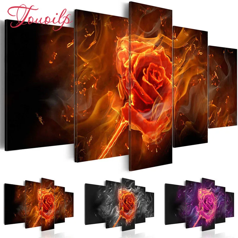 TOUOILP Full Square/Round Drill DIY 5pcs Diamond Painting"Flame rose"Embroidery Cross Stitch 5D Home Decor Gift
TOUOILP Full Square/Round Drill DIY 5pcs Diamond Painting"Flame rose"Embroidery Cross Stitch 5D Home Decor Gift