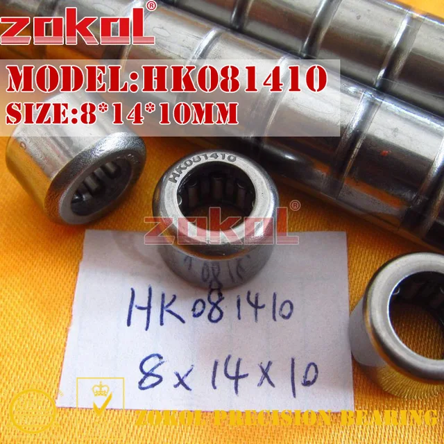 HF1216 10Pcs 12/14/16mm I.D 18/20/22mm O.D Needle Roller Bearing Steel Drawn Cup Roller Bearing Open End Needle Roller Bearing 