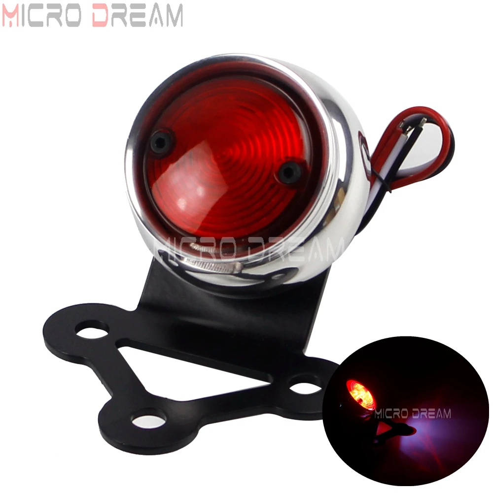 Motorcycle Tail Light Retro Red Lens Brake Lamp Stop Light License Plate Holder 12v Universal for Chopper Cruiser Bobber
Motorcycle Tail Light Retro Red Lens Brake Lamp Stop Light License Plate Holder 12v Universal for Chopper Cruiser Bobber