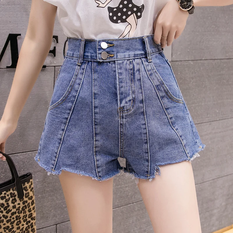 Women Denim Shorts 2019 Wide Leg High Waist Cuffed Jeans Shorts Street Wear White Blue Short Shorts For Summer Spring Autumn
Women Denim Shorts 2019 Wide Leg High Waist Cuffed Jeans Shorts Street Wear White Blue Short Shorts For Summer Spring Autumn