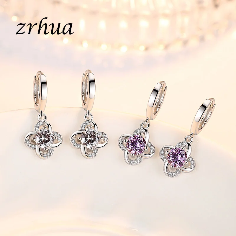 ZRHUA Fashionable Women Gift AAA Zircon Charm Blossom Earrings Jewelry Gentle Fashion Silver 925 Link Drop Brincos Female Bijoux
ZRHUA Fashionable Women Gift AAA Zircon Charm Blossom Earrings Jewelry Gentle Fashion Silver 925 Link Drop Brincos Female Bijoux