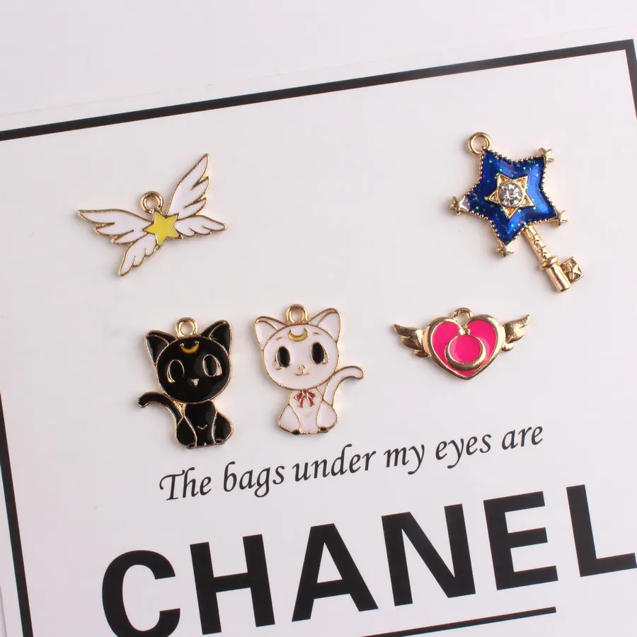 10PCS Japanese Style Enamel Beautiful Girl Key Cat Heart Wings Pendant Charm Fit DIY Bracelet Handmade Jewelry Making
10PCS Japanese Style Enamel Beautiful Girl Key Cat Heart Wings Pendant Charm Fit DIY Bracelet Handmade Jewelry Making