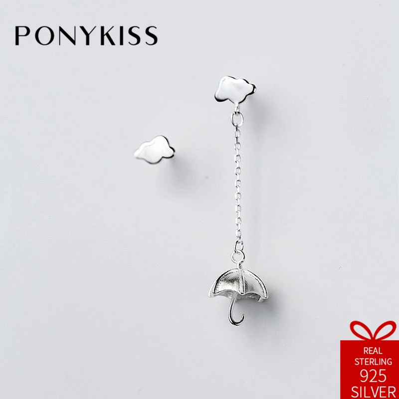 Фото Стильный зонт PONYKISS из стерлингового серебра 925 пробы женское ювелирное изделие