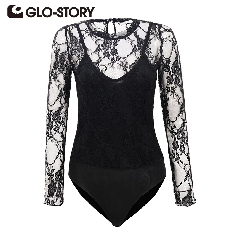 GLO-STORY Women 2018 Long Sleeve Lace Bodysuit Femme Casual Streetwear Bodycon Blackless Sexy Bodies Tops WCX-4852
GLO-STORY Women 2018 Long Sleeve Lace Bodysuit Femme Casual Streetwear Bodycon Blackless Sexy Bodies Tops WCX-4852