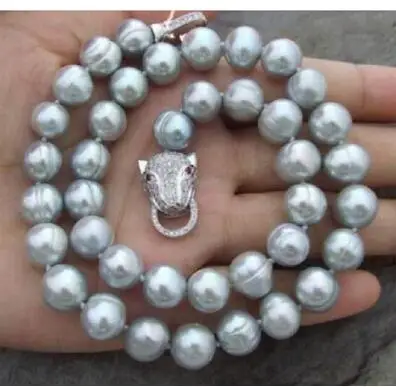 925 real genuine natural Leopard Clasp AAA 9-10MM NATURAL SOUTH SEA BAROQUE GRAY PEARL NECKLACE 18inch wholesalegirl Wedding
925 real genuine natural Leopard Clasp AAA 9-10MM NATURAL SOUTH SEA BAROQUE GRAY PEARL NECKLACE 18inch wholesalegirl Wedding