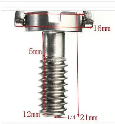 2PCs 1/4 D-Ring Convert Slotted Screw Pull Ring Adapter For Camera Tripod Monopod Quick Release Plate Baseplate Base Mounting
2PCs 1/4 D-Ring Convert Slotted Screw Pull Ring Adapter For Camera Tripod Monopod Quick Release Plate Baseplate Base Mounting