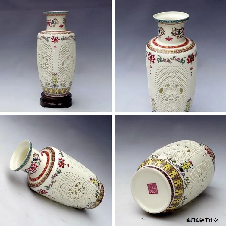 Antique Jingdezhen Ceramic Vase Chinese Pierced Vase Wedding Gifts Home Handicraft Furnishing Articles
Antique Jingdezhen Ceramic Vase Chinese Pierced Vase Wedding Gifts Home Handicraft Furnishing Articles