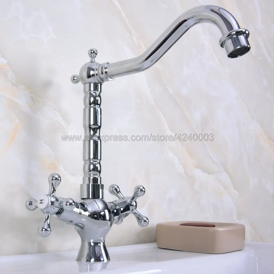 Polished Chrome Double Handles Vintage Style Brass Mixer Tap Bathroom Kitchen Basin Sink Faucet Knf922
Polished Chrome Double Handles Vintage Style Brass Mixer Tap Bathroom Kitchen Basin Sink Faucet Knf922