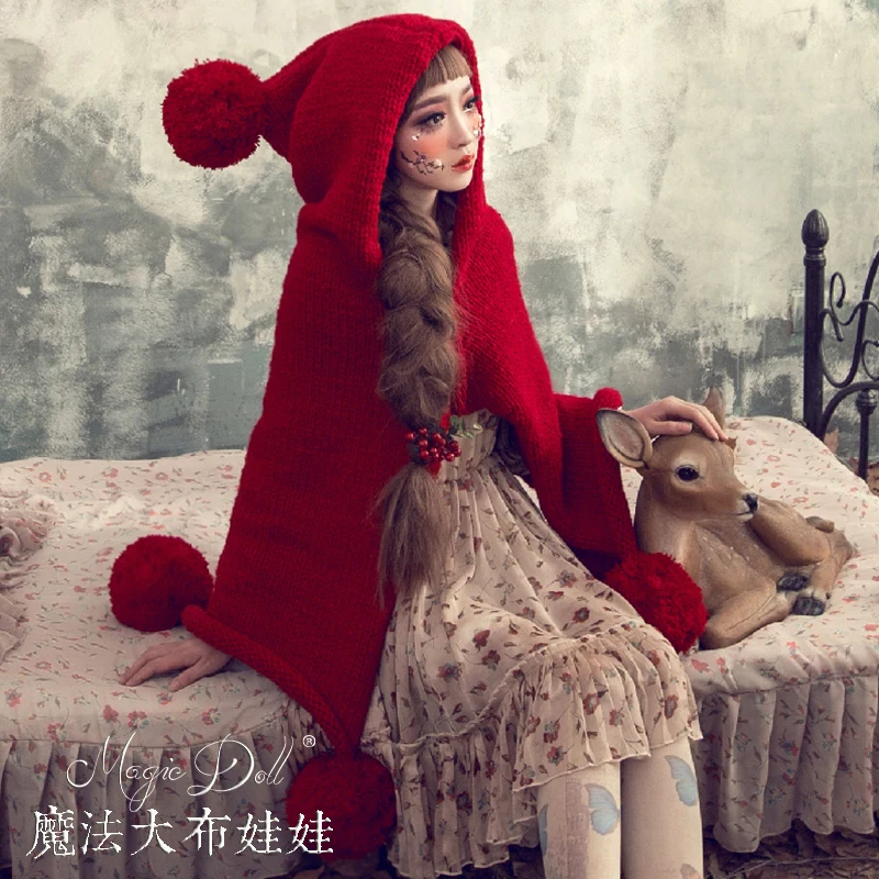 2018 Pull Rushed Top Cotton Novelty Poncho Winter Custom Big Hair Ball Thick Knitted Shawl Cape Coat Witch Hooded Sweater Women
2018 Pull Rushed Top Cotton Novelty Poncho Winter Custom Big Hair Ball Thick Knitted Shawl Cape Coat Witch Hooded Sweater Women
