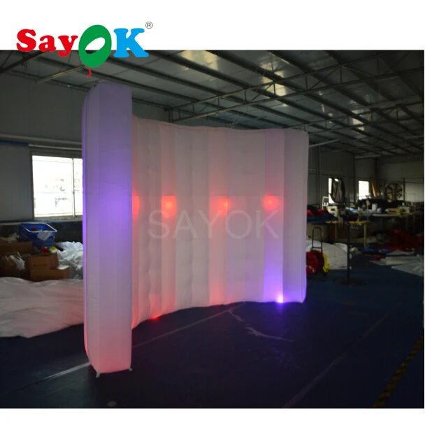 Wedding Party Stage Led Inflatable Photo Booth Wall Photo Booth Backdrop with 16 Colors RGB Lights
Wedding Party Stage Led Inflatable Photo Booth Wall Photo Booth Backdrop with 16 Colors RGB Lights