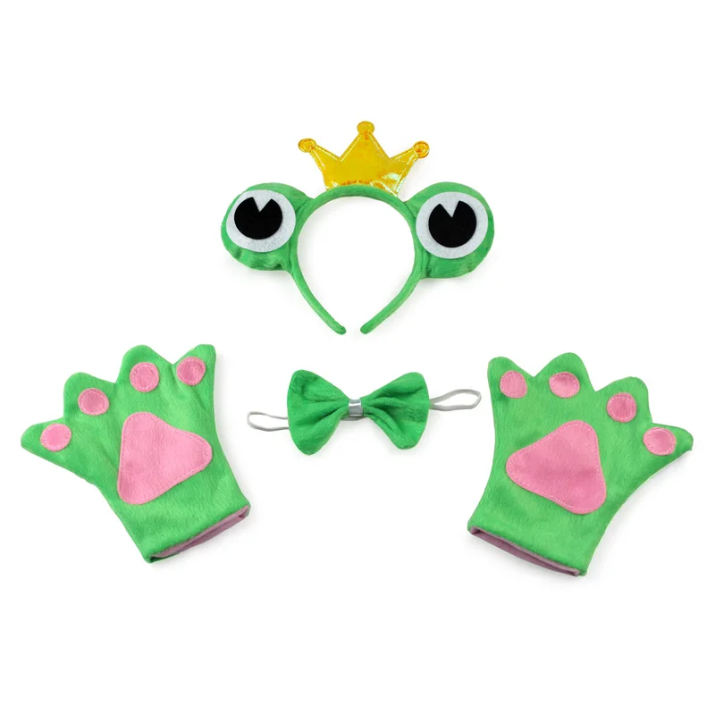 Halloween children animal Frog Prince and princess three pieces birthday party set headband hairband gloves bow tie
Halloween children animal Frog Prince and princess three pieces birthday party set headband hairband gloves bow tie