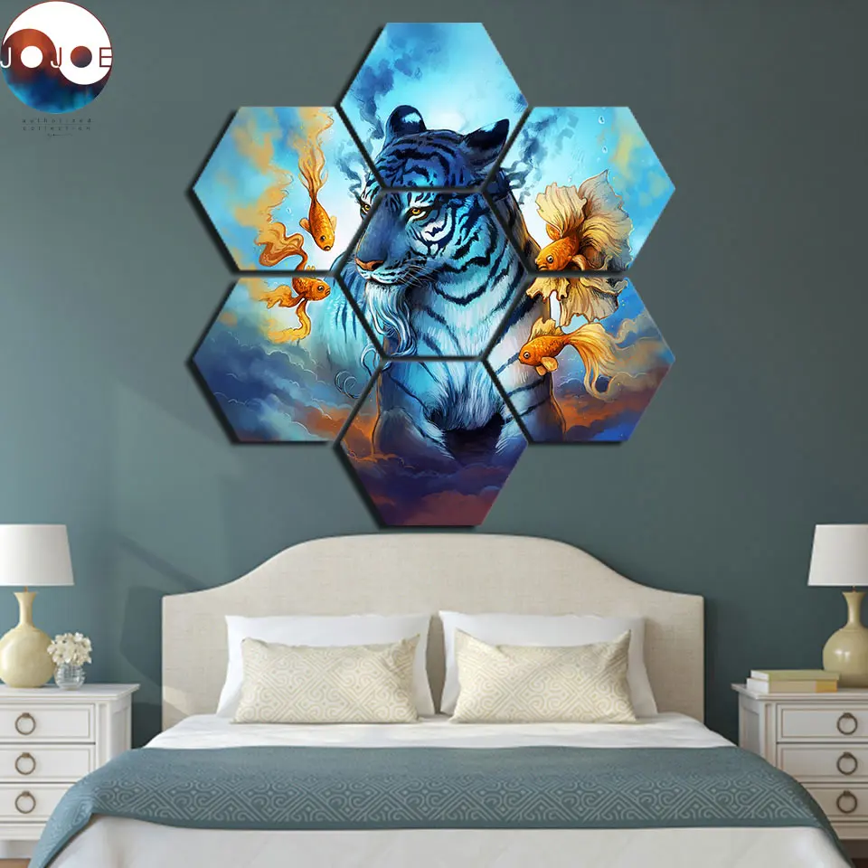 Dream Extended by JoJoes Art Modular Poster HD Prints Home Decor 7 Pieces Tiger and Gold fish Canvas Paintings Wall Art Pictures
Dream Extended by JoJoes Art Modular Poster HD Prints Home Decor 7 Pieces Tiger and Gold fish Canvas Paintings Wall Art Pictures