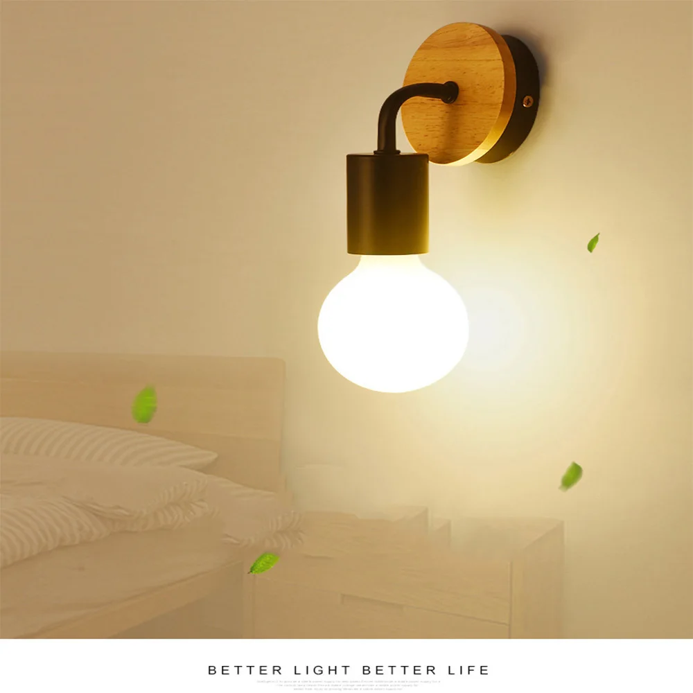 Creative wall light modern American country solid wood bedroom bedside study aisle balcony stairs LED wall lamp
Creative wall light modern American country solid wood bedroom bedside study aisle balcony stairs LED wall lamp