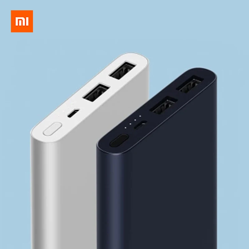 Быстрая зарядка 10000 мАч Xiaomi Mi Power Bank 2i внешний аккумулятор Двойной USB выход 18 Вт