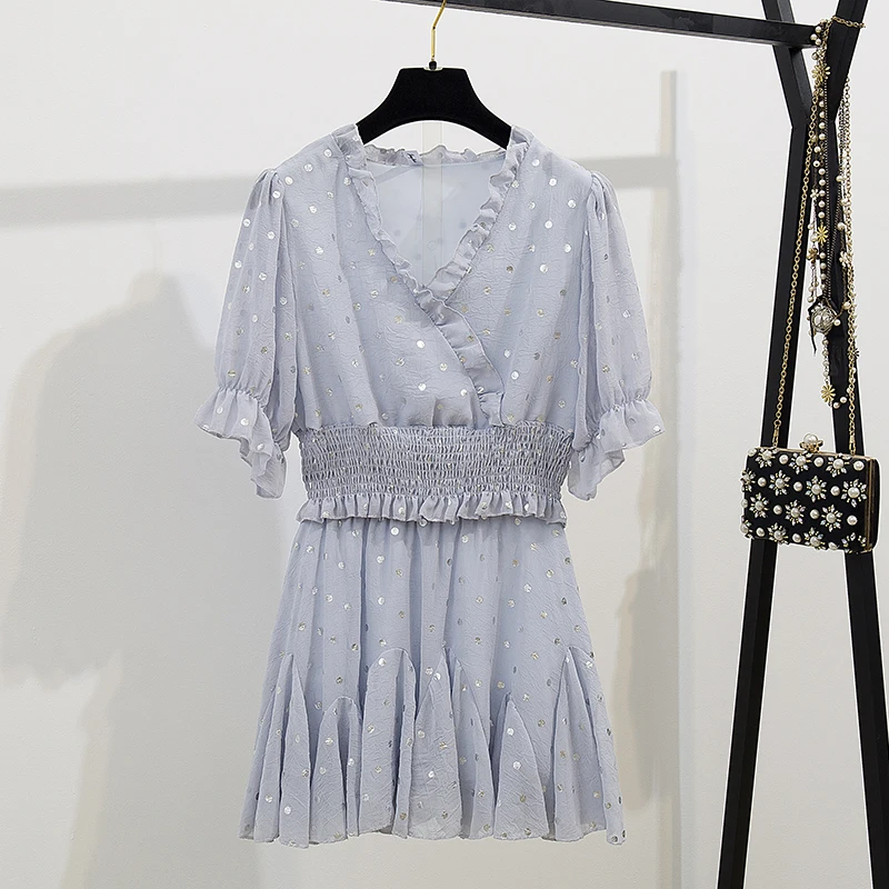 Summer outfit suits chiffon blouse two-piece clothing set women top skirt vestidos sweet girl clothes cute |