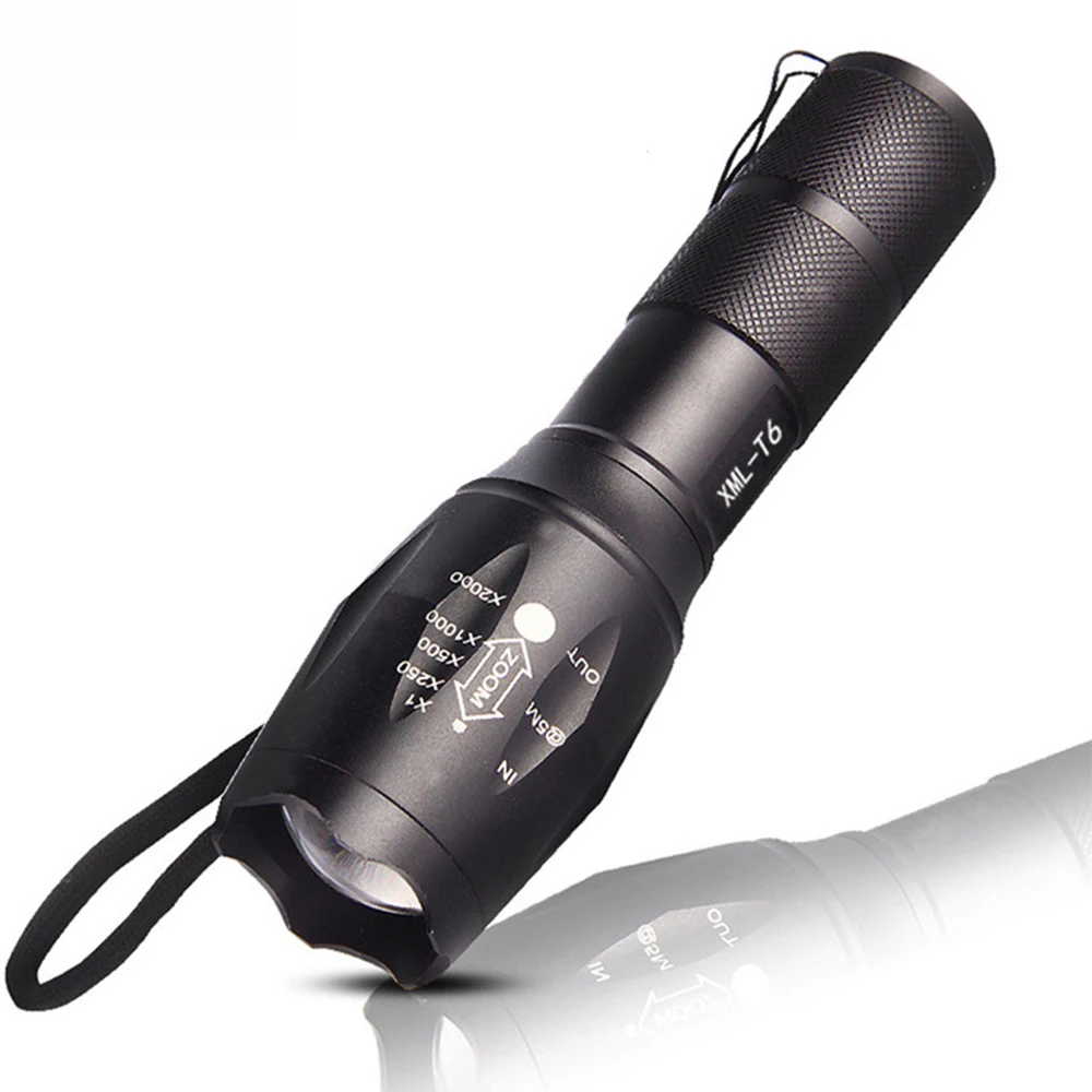 Power 18650 battery Operated lights XML-T6 Waterproof Flashlight 5 Modes 1200 Lumens LED Flashlight Zoomable 500m Torch lights
Power 18650 battery Operated lights XML-T6 Waterproof Flashlight 5 Modes 1200 Lumens LED Flashlight Zoomable 500m Torch lights