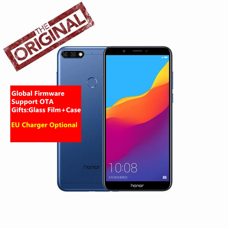 Глобальная прошивка Honor 7C Face ID Android 8 0 3g 32G 5 99 дюймов Qu * lcomm 450 1 ГГц 13 МП Двойная