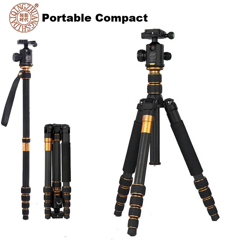 Professional Carbon Fiber Flexible Tripod Monopod Ball Head Q666C Pro For DSLR Camera / Portable Traveling Tripod Max load 15kg
Professional Carbon Fiber Flexible Tripod Monopod Ball Head Q666C Pro For DSLR Camera / Portable Traveling Tripod Max load 15kg