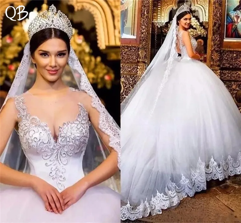 Custom Made Wedding Dresses 2019 Ball Gown Fluffy Tulle Lace Crystal Appliques Muslim Bridal Wedding Gowns Plus Size ZF16
Custom Made Wedding Dresses 2019 Ball Gown Fluffy Tulle Lace Crystal Appliques Muslim Bridal Wedding Gowns Plus Size ZF16