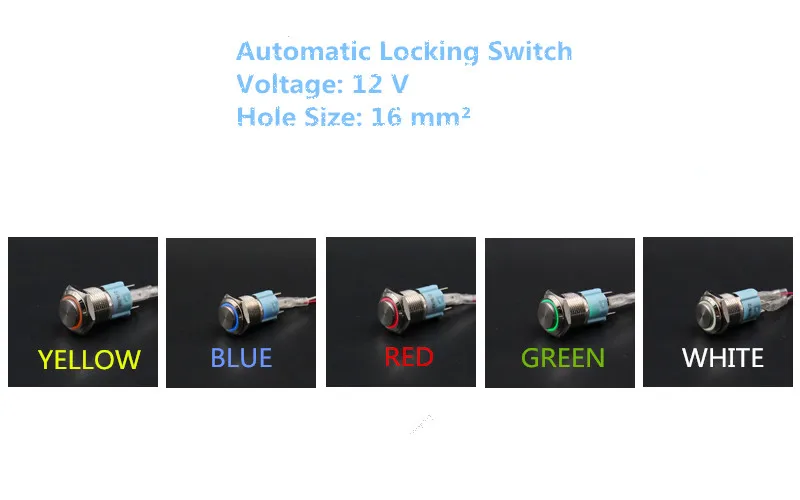 1PCS/LOT YT1071B 16 mm Metal Push Button Switch Automatic Locking Switch With 5 Colors LED 12V Convexity Sell at a Loss
1PCS/LOT YT1071B 16 mm Metal Push Button Switch Automatic Locking Switch With 5 Colors LED 12V Convexity Sell at a Loss