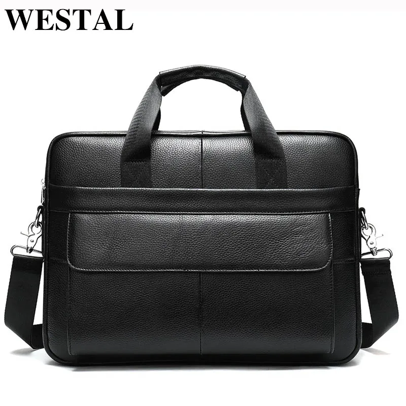 WESTAL Men's Briefcases Bag Men's Genuine Leather Office Bags for Men Messenger Bag Leather Laptop Bag for Document Briefcases
WESTAL Men's Briefcases Bag Men's Genuine Leather Office Bags for Men Messenger Bag Leather Laptop Bag for Document Briefcases