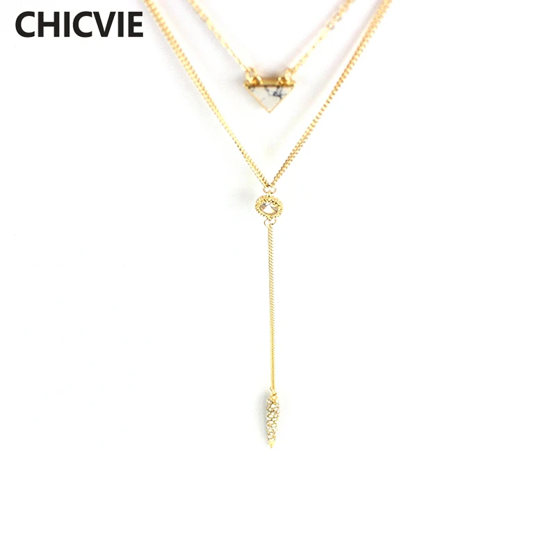CHICVIE Crystal Necklaces & Pendants Mutilayer Gold Color Necklaces Charm Wedding Jewelry SNE160092105
CHICVIE Crystal Necklaces & Pendants Mutilayer Gold Color Necklaces Charm Wedding Jewelry SNE160092105