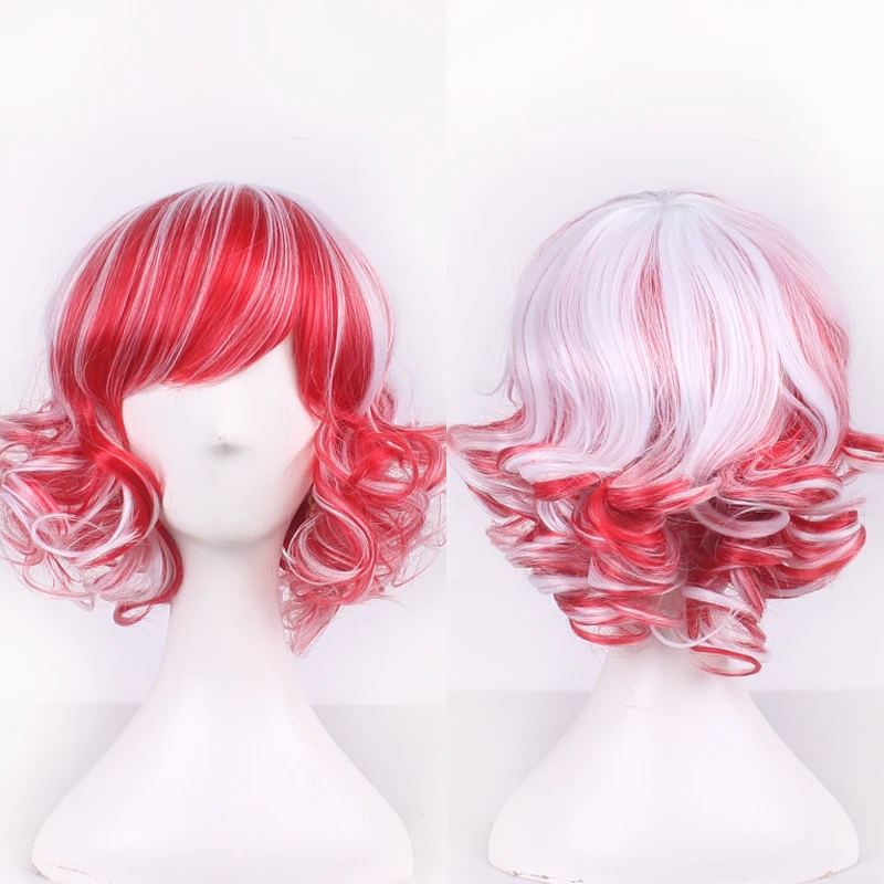 Cheap Harajuku Lolita White Red Ombre Short Curly Wig Cosplay Costume Synthetic Hair Woman Wigs For Party
Cheap Harajuku Lolita White Red Ombre Short Curly Wig Cosplay Costume Synthetic Hair Woman Wigs For Party