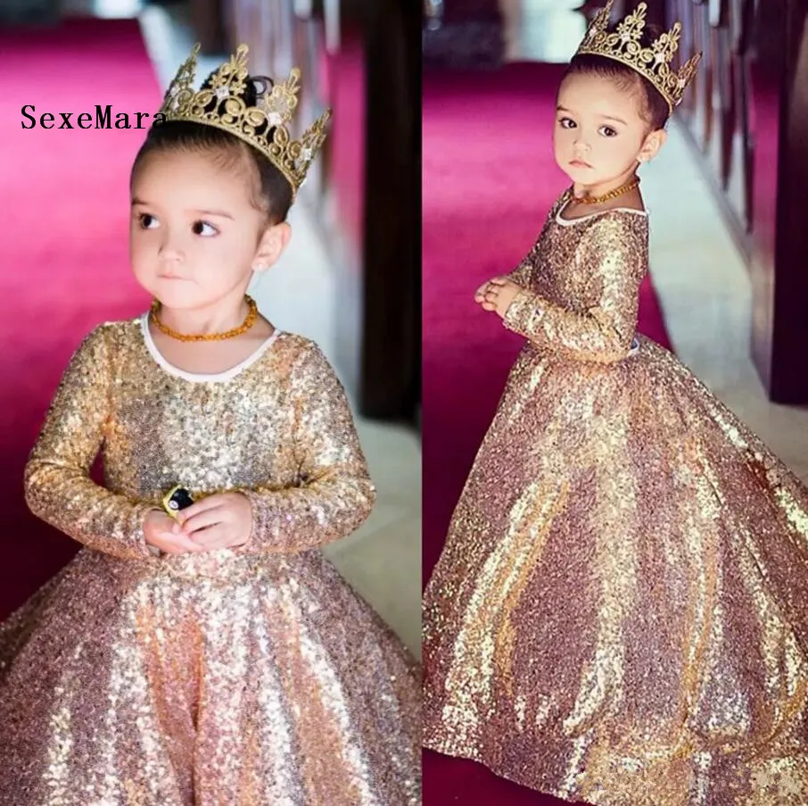 Champagne Flower Girls Dresses for Wedding Full Sequins Baby Girls Birthday Party Dress Pageant Gown
Champagne Flower Girls Dresses for Wedding Full Sequins Baby Girls Birthday Party Dress Pageant Gown