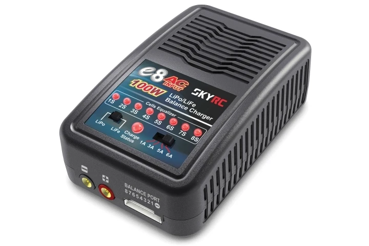 Зарядное устройство SKYRC E8 AC 2-8S LiPo/LiFe Balance, вход переменного тока, AC100-240V для RC
Зарядное устройство SKYRC E8 AC 2-8S LiPo/LiFe Balance, вход переменного тока, AC100-240V для RC
