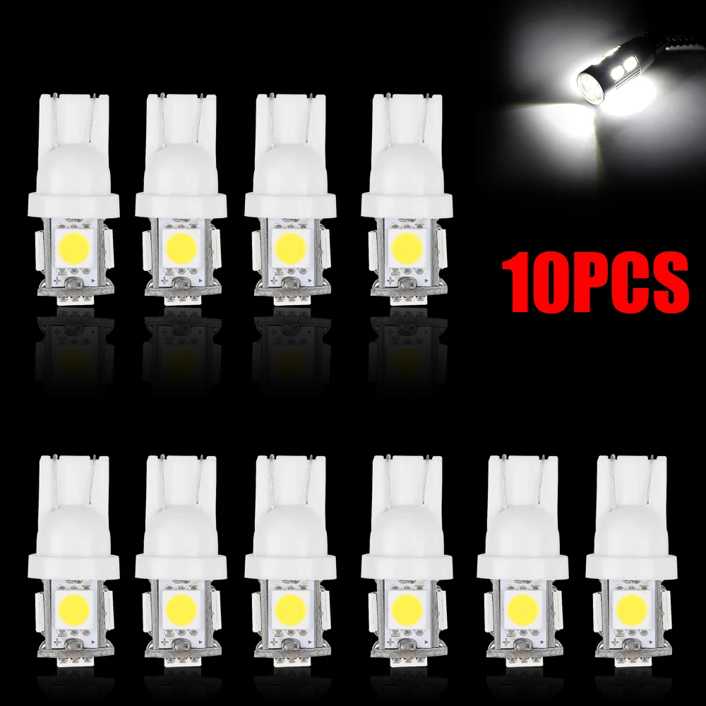 New Hot 10pcs LED Car Interior Light T 10 Wedge 5 SMD 5050 LED Light bulbs 192 168 193 W5W 2825 158 White Free Shipping
New Hot 10pcs LED Car Interior Light T 10 Wedge 5 SMD 5050 LED Light bulbs 192 168 193 W5W 2825 158 White Free Shipping