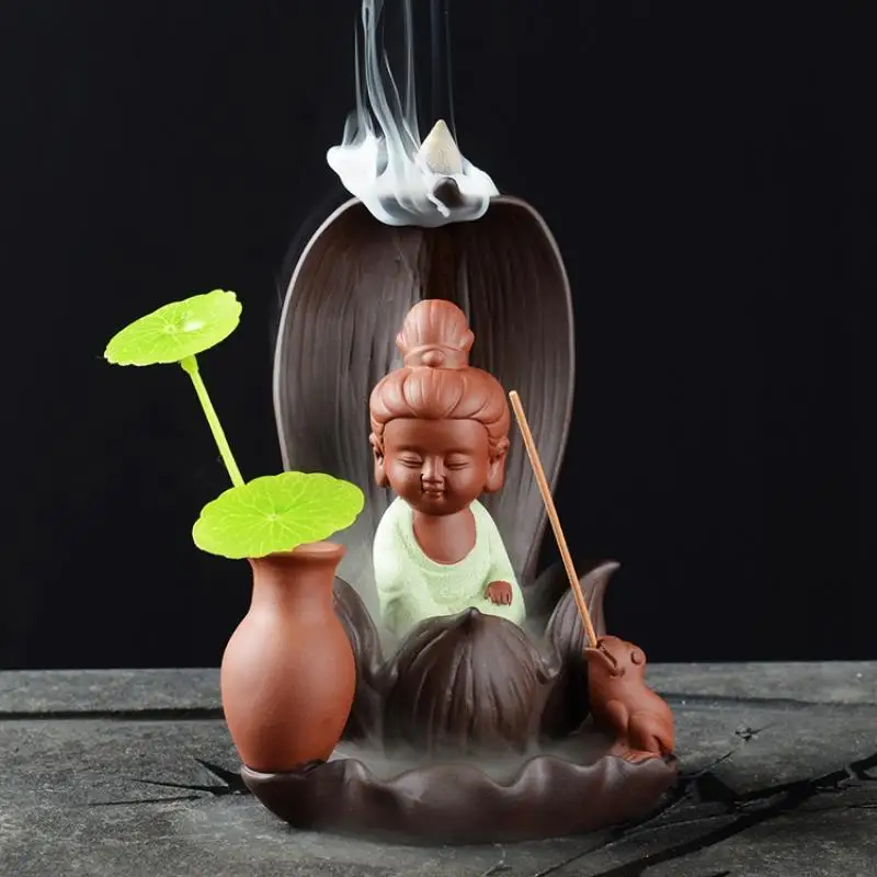 Smoke Waterfall Backflow Incense Burner Creative The Lovely Little Monk Buddha Censer For Living Room and Home Office Home Decor
Smoke Waterfall Backflow Incense Burner Creative The Lovely Little Monk Buddha Censer For Living Room and Home Office Home Decor