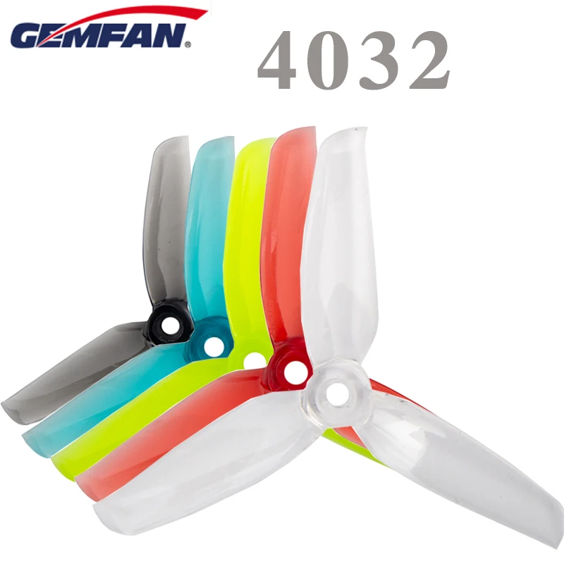 8 шт. Gemfan 4032 4 дюймовый tri blade/3 blade CW CCW Propeller совместимый 1406 2205 бесщеточный двигатель