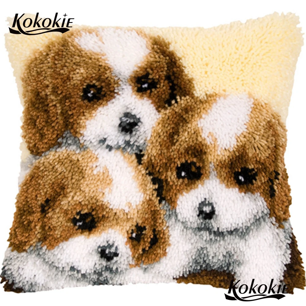 Cartoon Latch Hook dog diy rug Needlework 3d carpet Unfinished Crocheting Rug Kits Yarn cross stitch kits Embroidery Pillowcase
Cartoon Latch Hook dog diy rug Needlework 3d carpet Unfinished Crocheting Rug Kits Yarn cross stitch kits Embroidery Pillowcase
