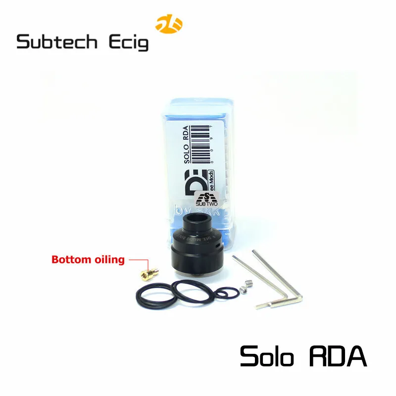 Subtech Ecig Solo Rda Atomizer 22mm diameter electronic cigarette 316 SS E Cigarette vaporizer suit for 510 box mod vapor
Subtech Ecig Solo Rda Atomizer 22mm diameter electronic cigarette 316 SS E Cigarette vaporizer suit for 510 box mod vapor