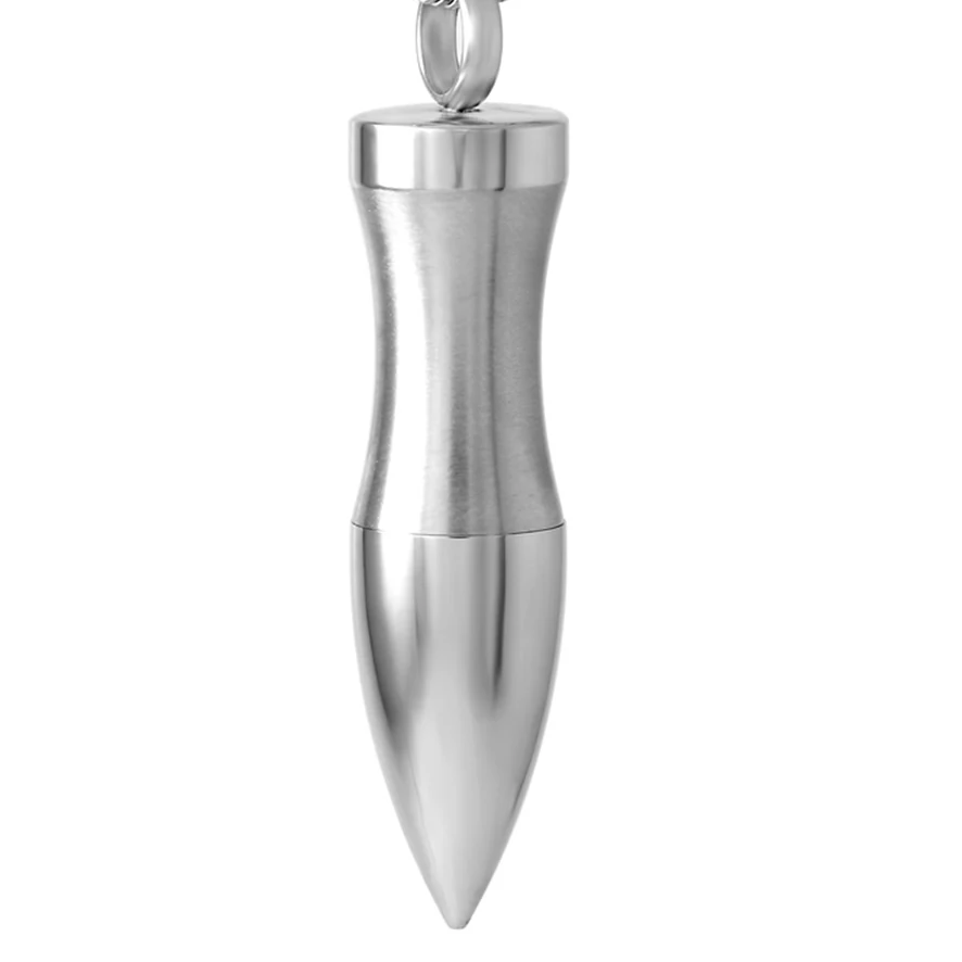 Charm Mens Bullet Cremation urn Pendant Memorial Ashes Holder Keepsake Stainless steel Cylinder Locket
Charm Mens Bullet Cremation urn Pendant Memorial Ashes Holder Keepsake Stainless steel Cylinder Locket