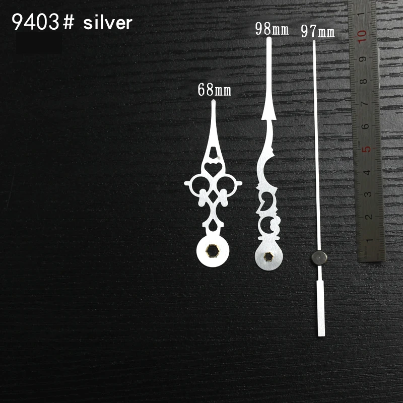 1 компл. Young Town White Axis стрелки 9403 # серебряные часов Металл Алюминий кварцевые часы