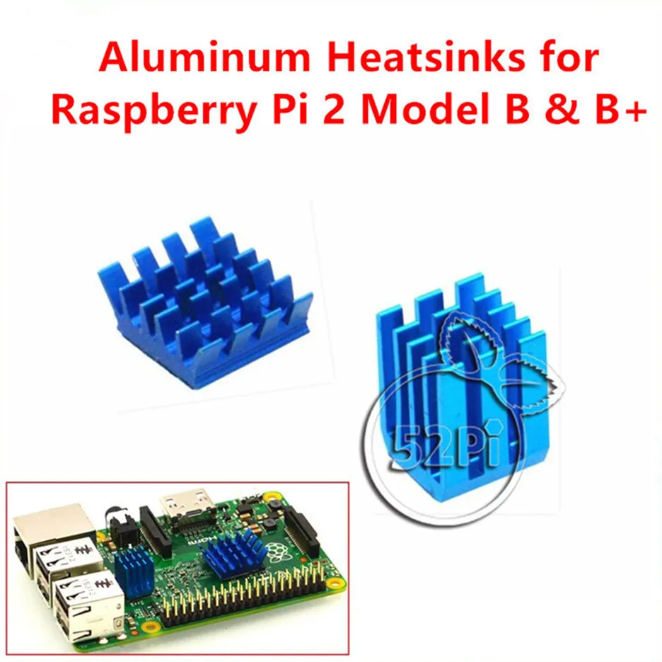 1 комплект 2 шт. радиаторы Raspberry Pi кулер из алюминия с клеевым радиатором набор для