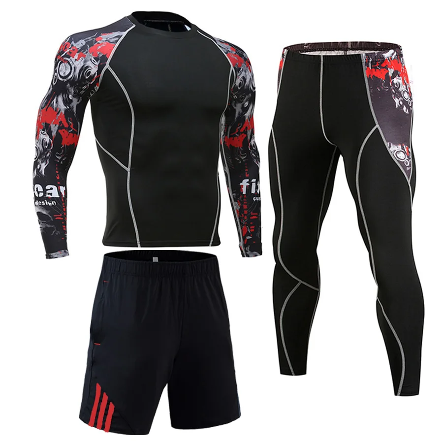 3 piece set Running Leggings Sport Fitness Suit Men Gym T-shirt Tights bodybuilding Training Quick dry Compression sportswear
3 piece set Running Leggings Sport Fitness Suit Men Gym T-shirt Tights bodybuilding Training Quick dry Compression sportswear