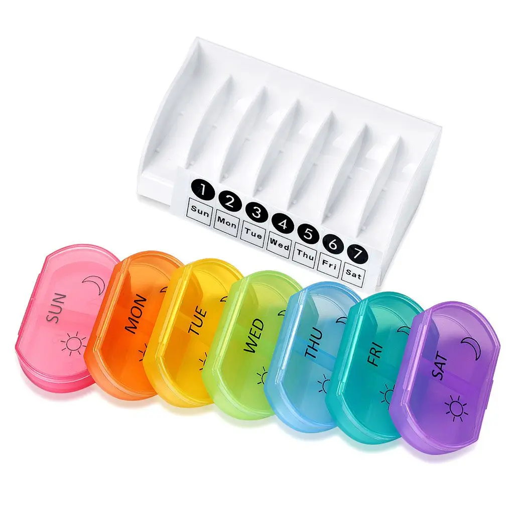 7 Day Weekly Style Morning Night Pill Holder Storage Organizer Plastic Container Case Portable Travel Pill Box
7 Day Weekly Style Morning Night Pill Holder Storage Organizer Plastic Container Case Portable Travel Pill Box
