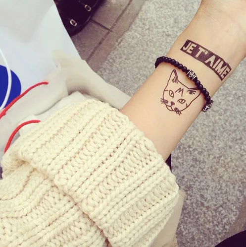 Water Transfer Fake Tattoo Arrow Cat Love Letter Tatoo Waterproof Temporary Tattoo Flash Tatto For Adults
Water Transfer Fake Tattoo Arrow Cat Love Letter Tatoo Waterproof Temporary Tattoo Flash Tatto For Adults