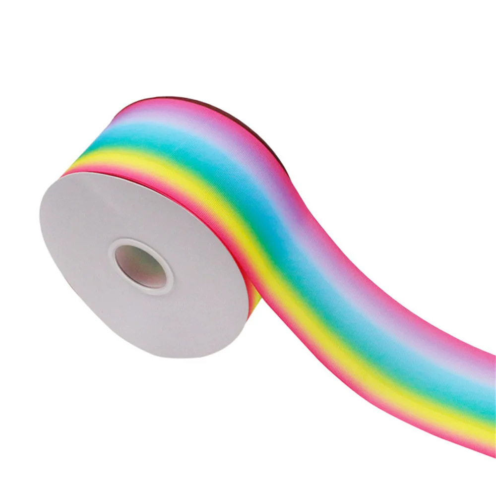 75MM Flower Rainbow gradient Ribbon band 100yards/lot Wedding Party Decoration Gift hairbow headwear DIY decoration
75MM Flower Rainbow gradient Ribbon band 100yards/lot Wedding Party Decoration Gift hairbow headwear DIY decoration