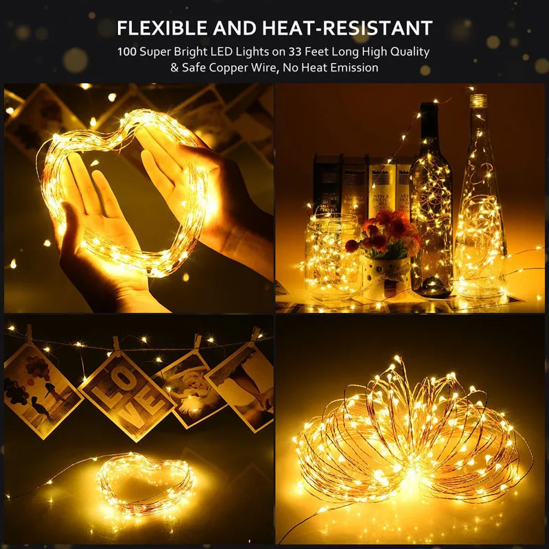 led string lights 10M 100led 5V USB powered controller outdoorWarm white copper wire christmas festival wedding party decoration
led string lights 10M 100led 5V USB powered controller outdoorWarm white copper wire christmas festival wedding party decoration