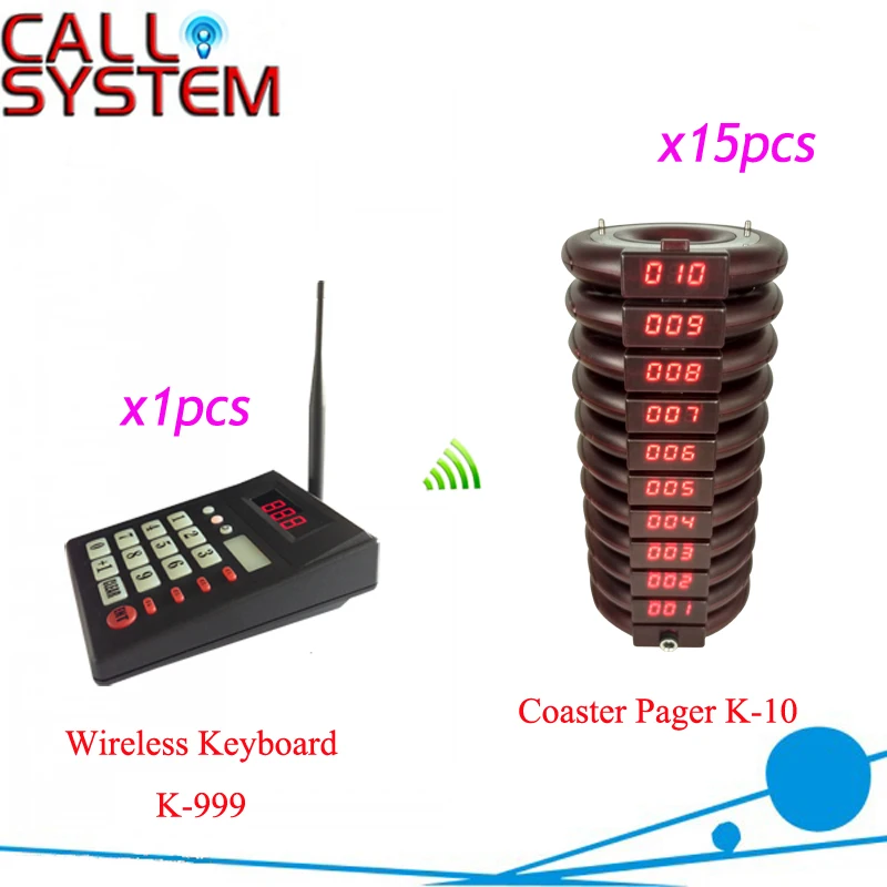 Ycall 999 Channel Wireless Waiter Buzzer Call System 1 keyboard 15 pagers Restaurant equipment
Ycall 999 Channel Wireless Waiter Buzzer Call System 1 keyboard 15 pagers Restaurant equipment